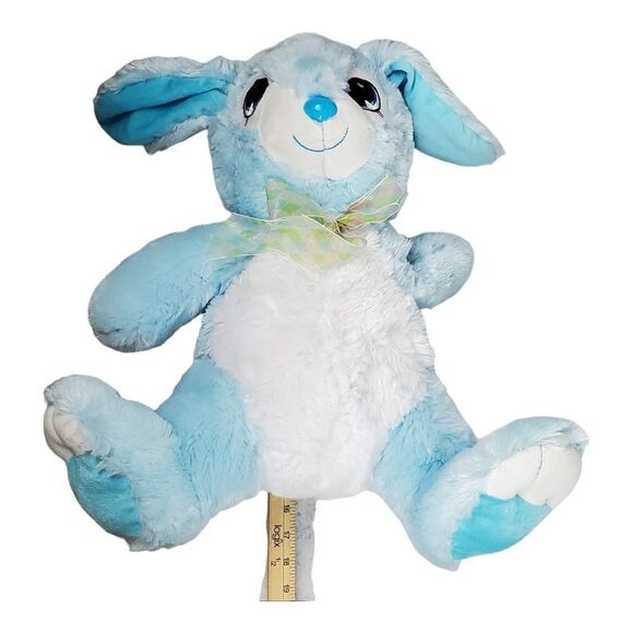 Hammerbest Bunny Rabbit Plush Blue Long Floppy Ears Easter Spring Stuffed Toy - Picture 10 of 13